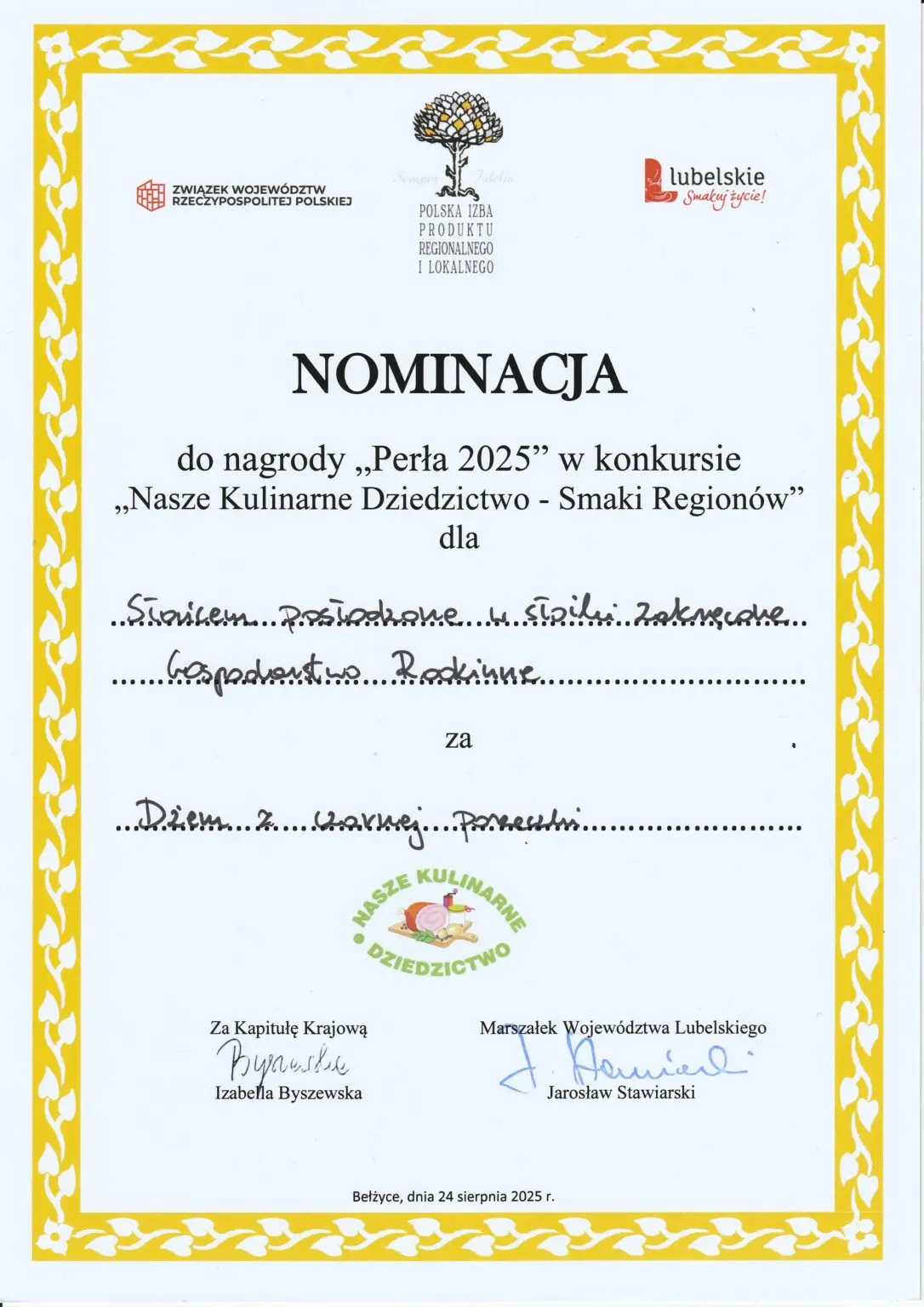 Nominacja dżem z czarnej porzeczki domowe przetwory