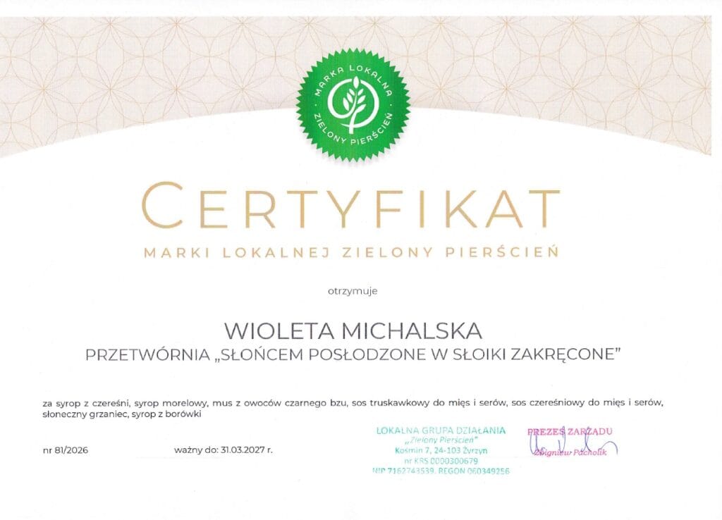 Syropy i sosy domowe przetwory
